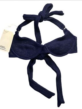 Monday Swimwear Honolulu Bikini Top Midnight Crinkle